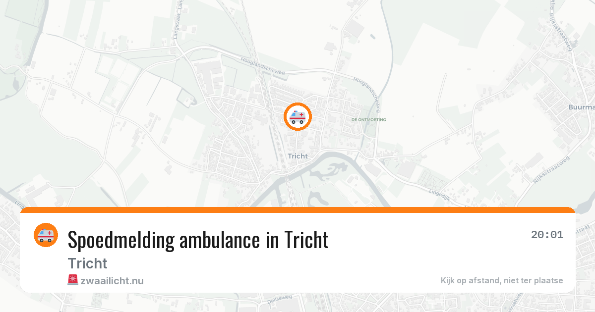 Spoedmelding ambulance in Tricht — 12 jul 2026