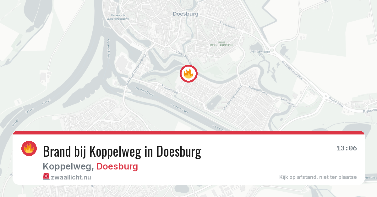 Brand bij Koppelweg in Doesburg — 14 jul 2026