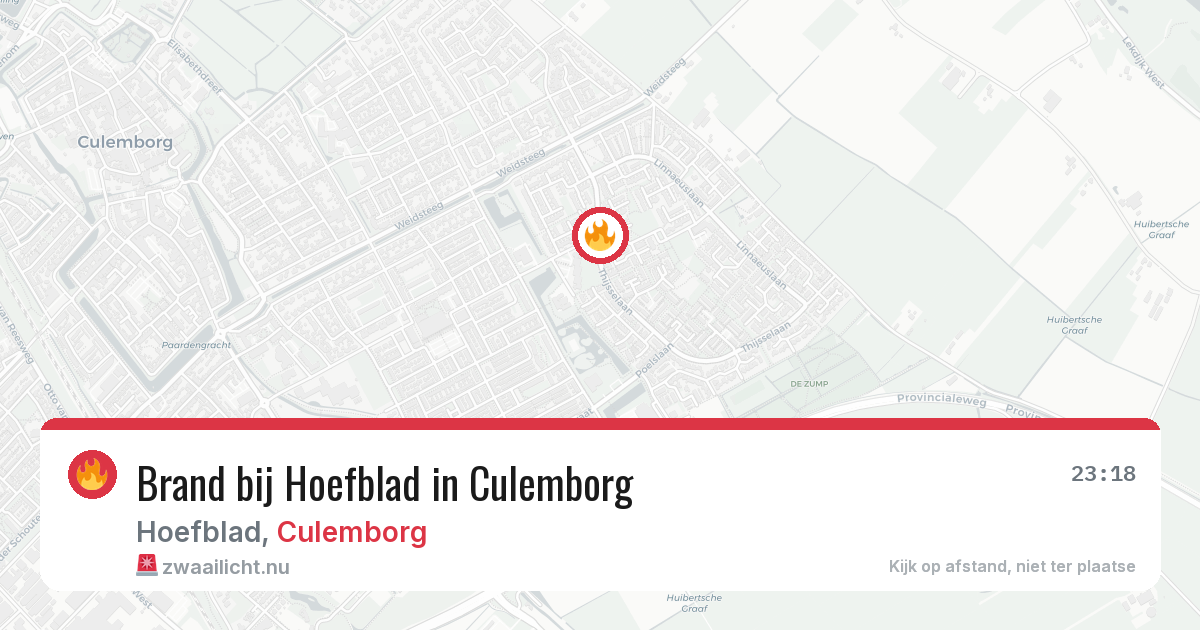 Brand bij Hoefblad in Culemborg — 1 jun 2026