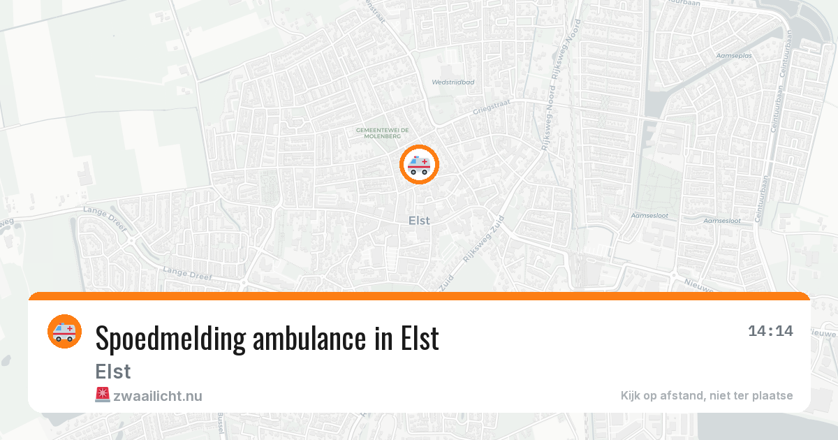 Spoedmelding ambulance in Elst — 19 jul 2026