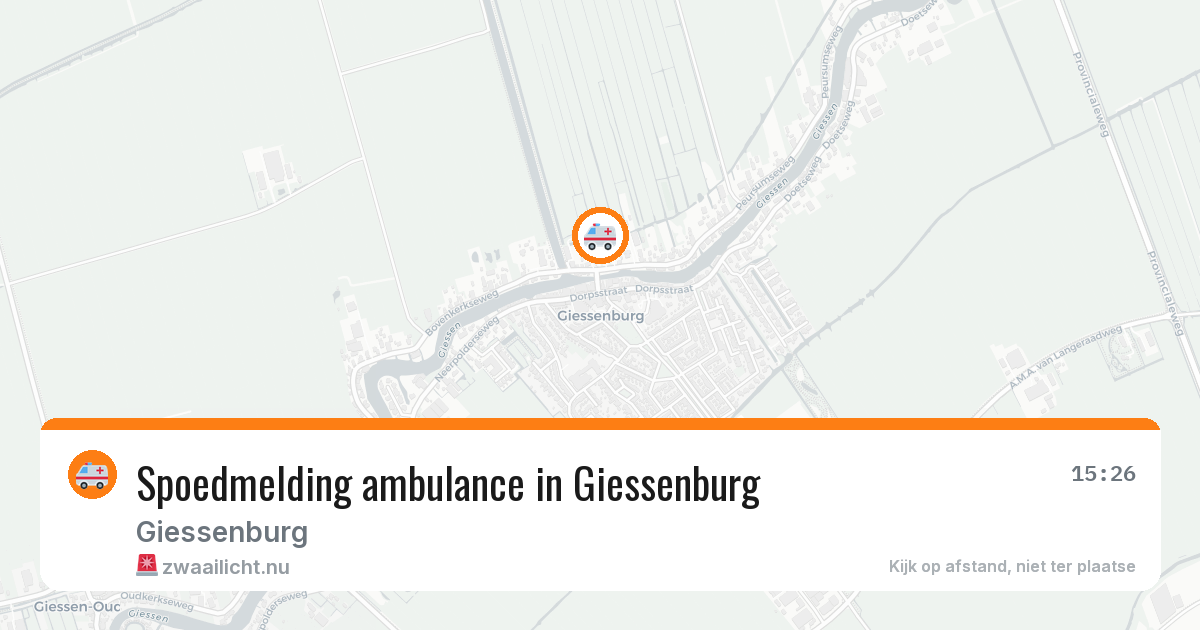 Spoedmelding ambulance in Giessenburg — 2 apr 2026
