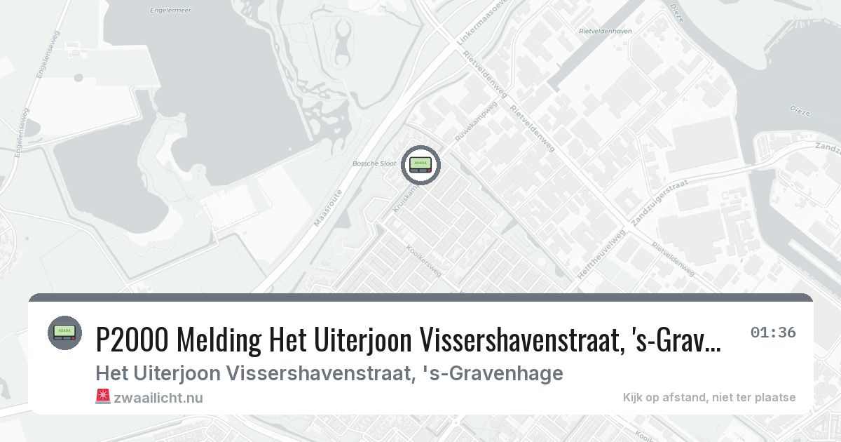 P2000 Melding Het Uiterjoon Vissershavenstraat, 's-Gravenhage — 7 feb 2026