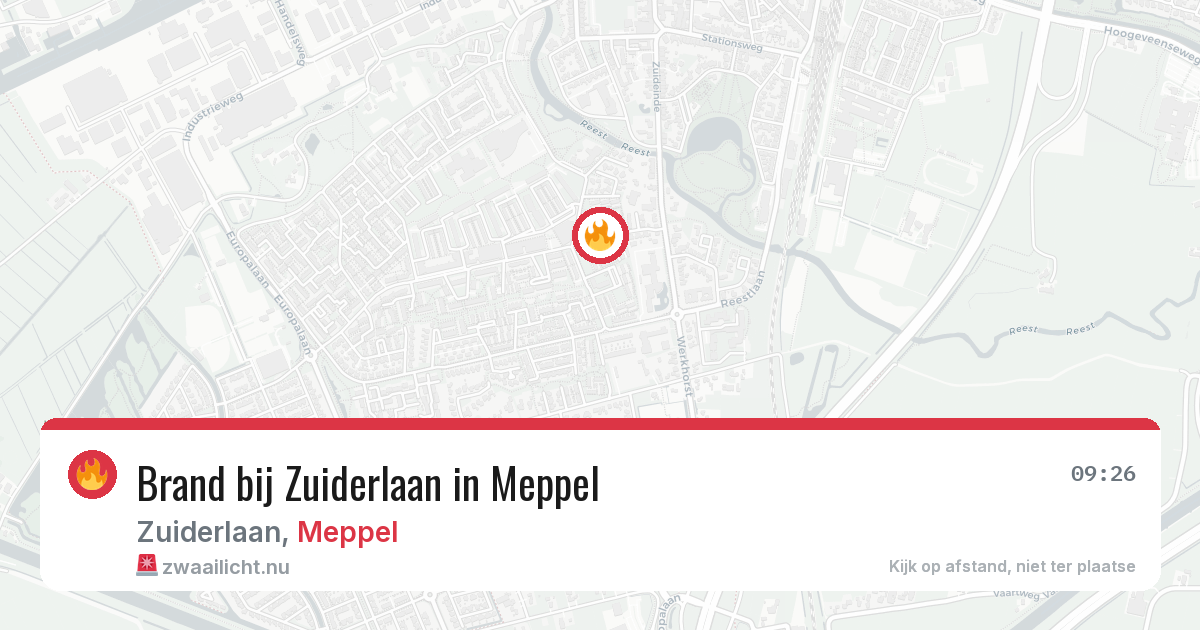 Brand bij Zuiderlaan in Meppel — 21 mrt 2026