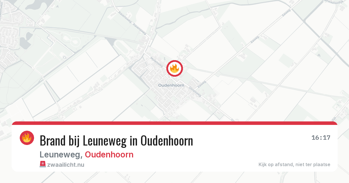 Brand bij Leuneweg in Oudenhoorn — 11 mei 2026