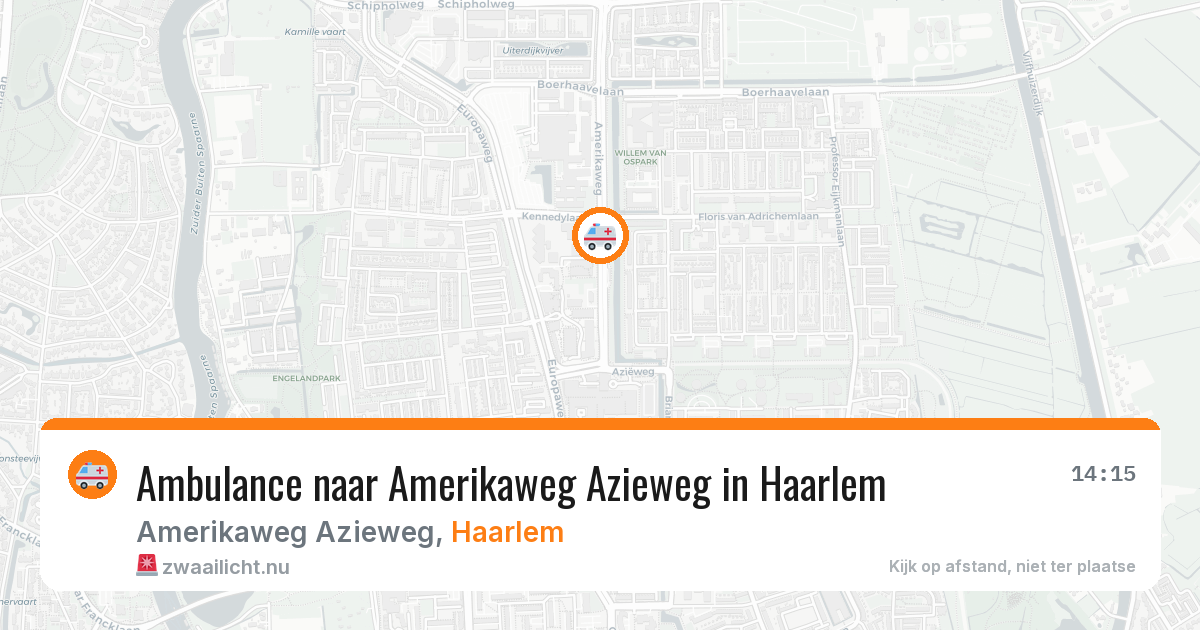 Ambulance naar Amerikaweg Azieweg in Haarlem — 20 jul 2026