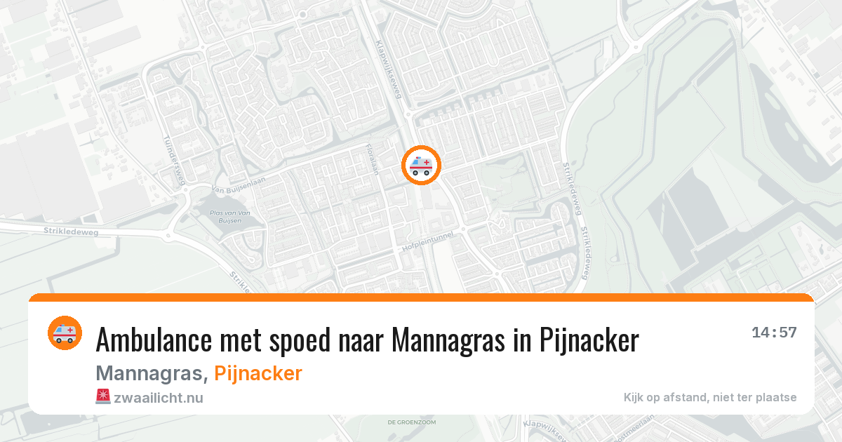 Ambulance met spoed naar Mannagras in Pijnacker — 12 jul 2026