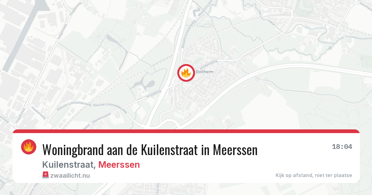 Woningbrand aan de Kuilenstraat in Meerssen — 29 mrt 2026