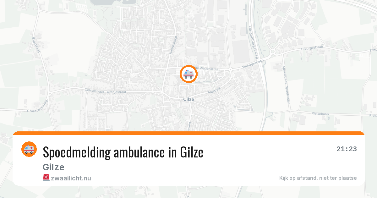 Spoedmelding ambulance in Gilze — 6 apr 2026