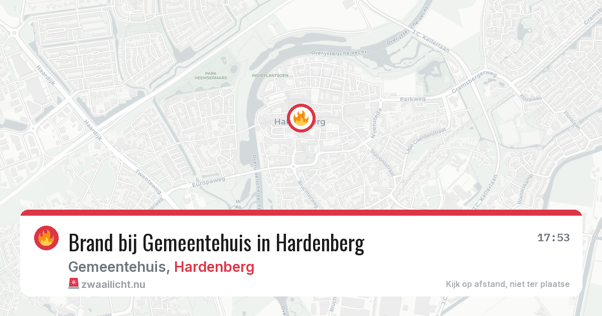 Brand bij Gemeentehuis in Hardenberg — 22 jul 2026
