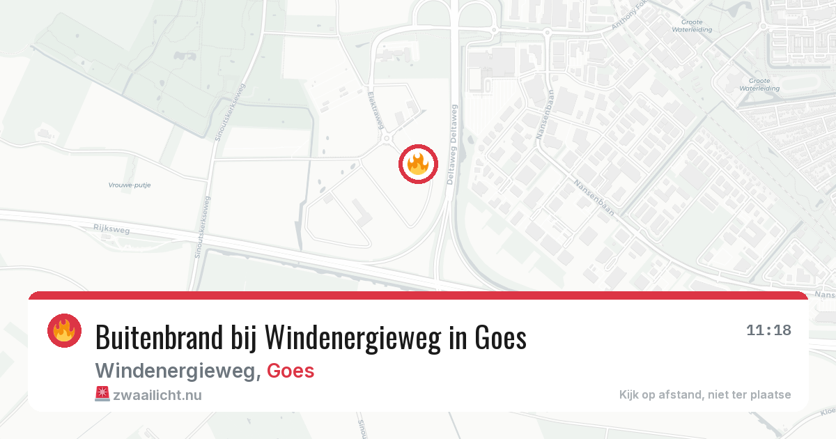 Buitenbrand bij Windenergieweg in Goes — 24 jul 2026