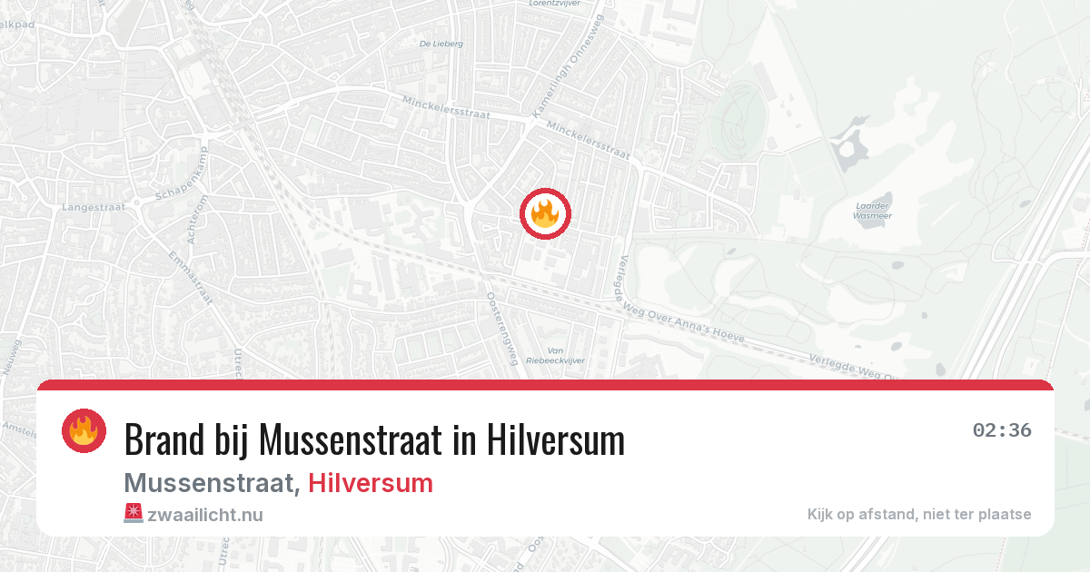 Brand bij Mussenstraat in Hilversum — 3 jun 2026