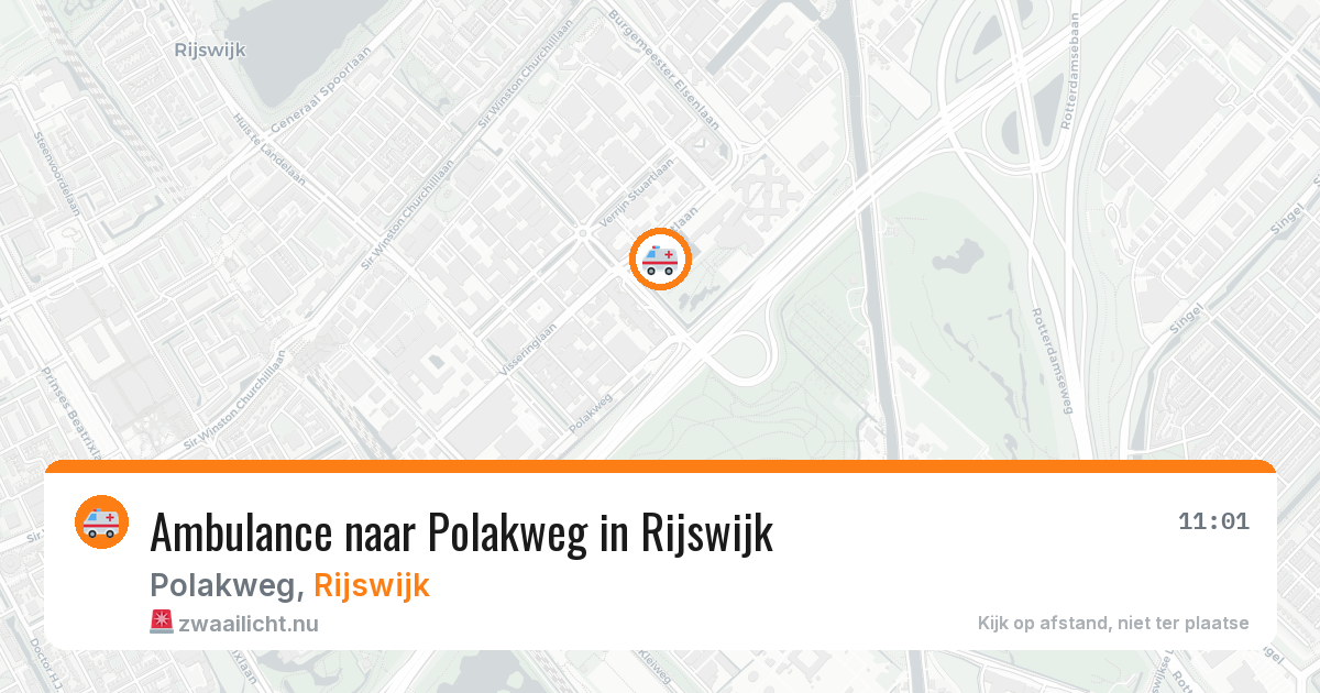 Ambulance naar Polakweg in Rijswijk — 29 mei 2026