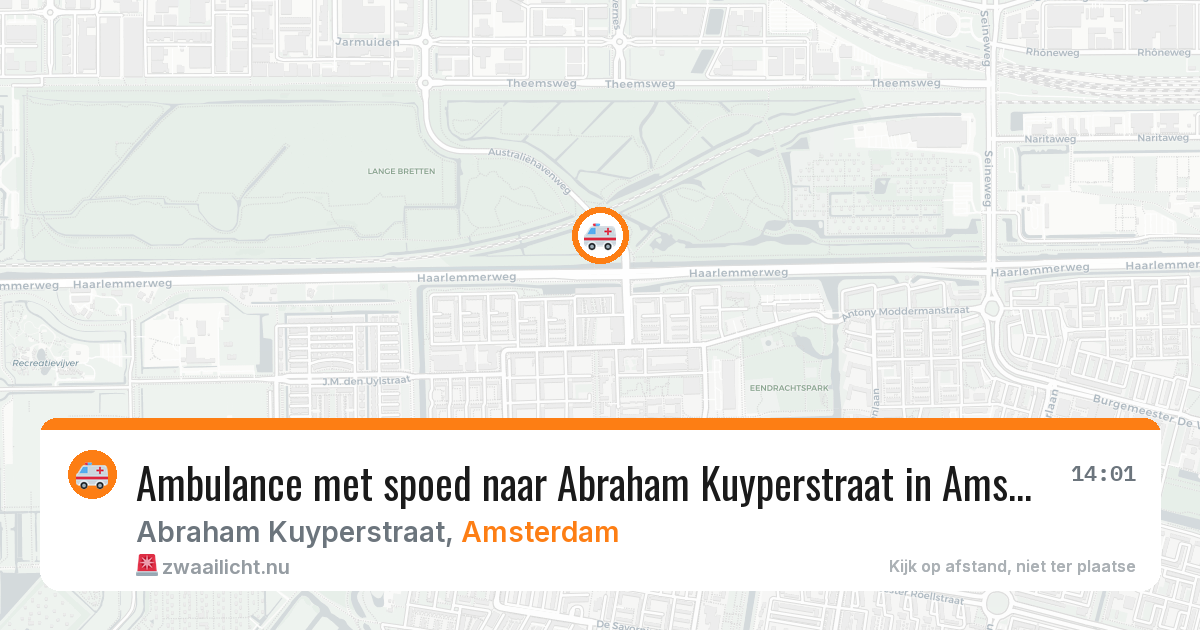 Ambulance met spoed naar Abraham Kuyperstraat in Amsterdam — 16 jul 2026