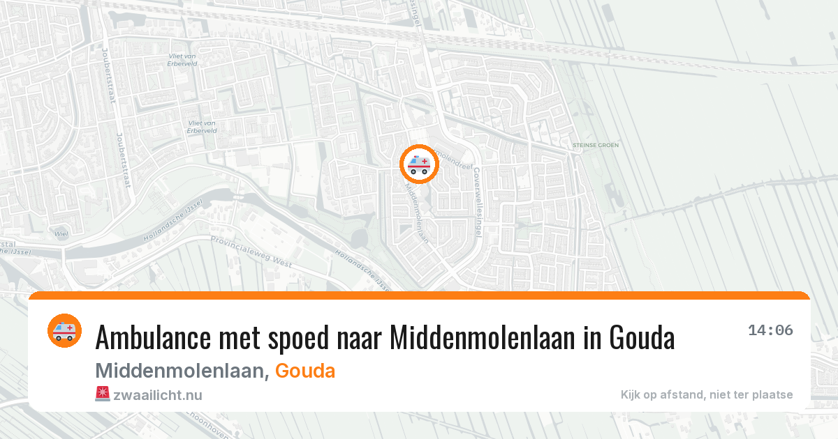 Ambulance met spoed naar Middenmolenlaan in Gouda — 29 mei 2026