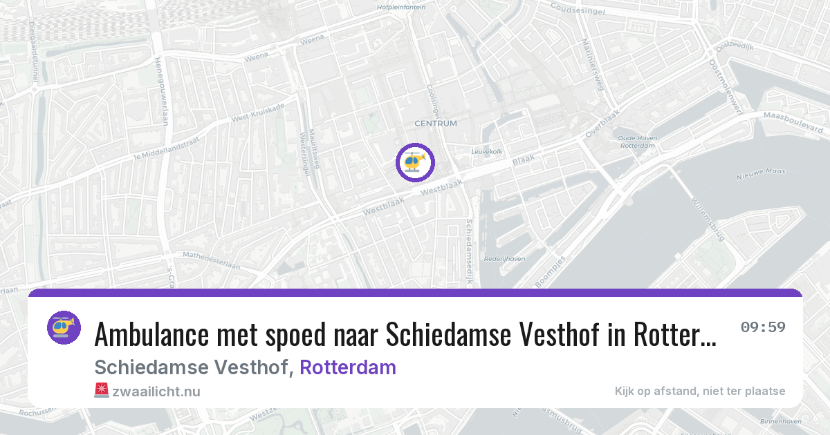 Ambulance met spoed naar Schiedamse Vesthof in Rotterdam — 13 jul 2026