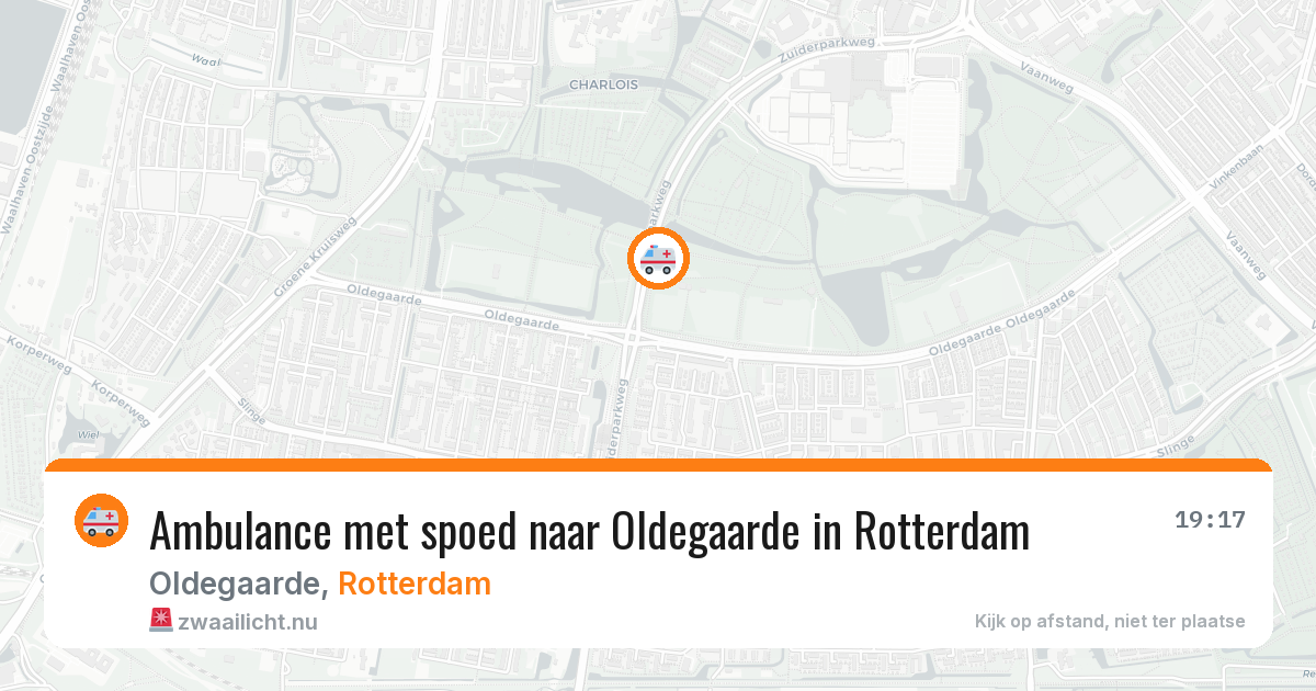 Ambulance met spoed naar Oldegaarde in Rotterdam — 24 apr 2026