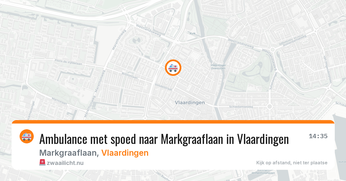 Ambulance met spoed naar Markgraaflaan in Vlaardingen — 20 jul 2026