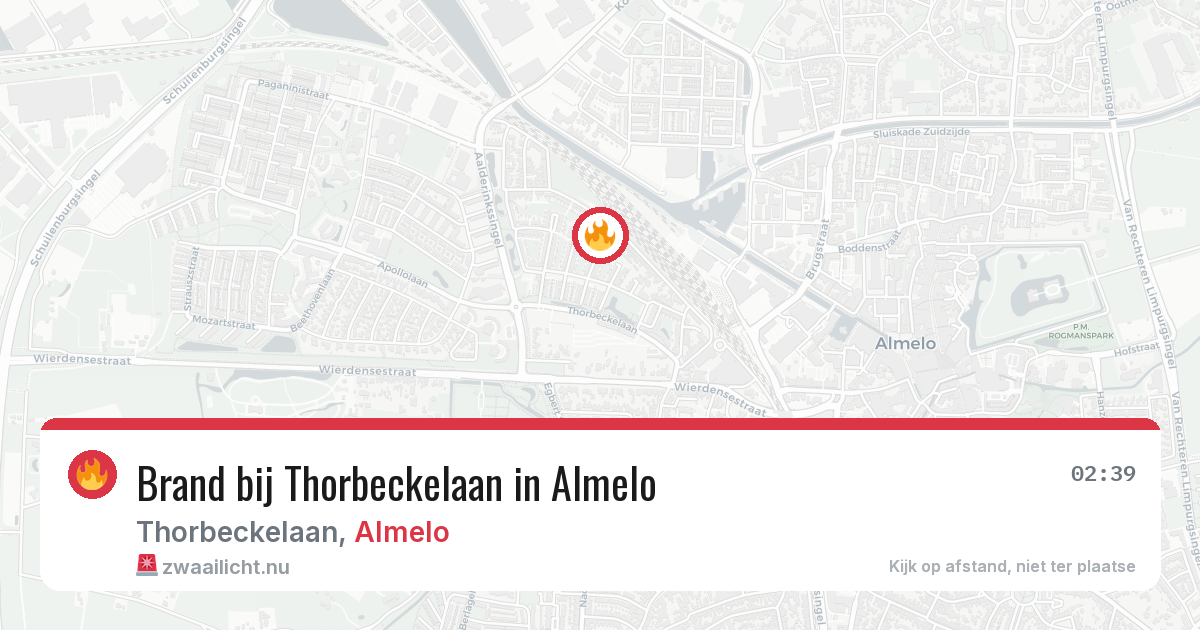 Brand bij Thorbeckelaan in Almelo — 26 jul 2026