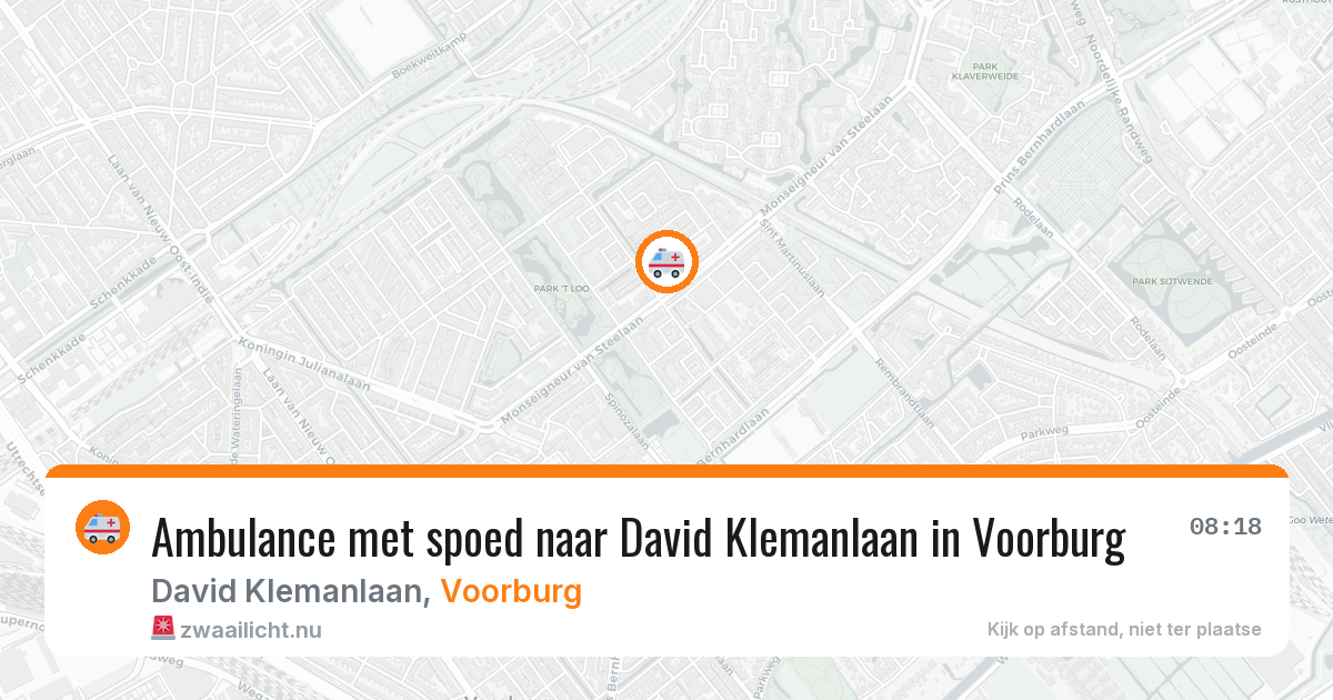 Ambulance met spoed naar David Klemanlaan in Voorburg — 26 mei 2026