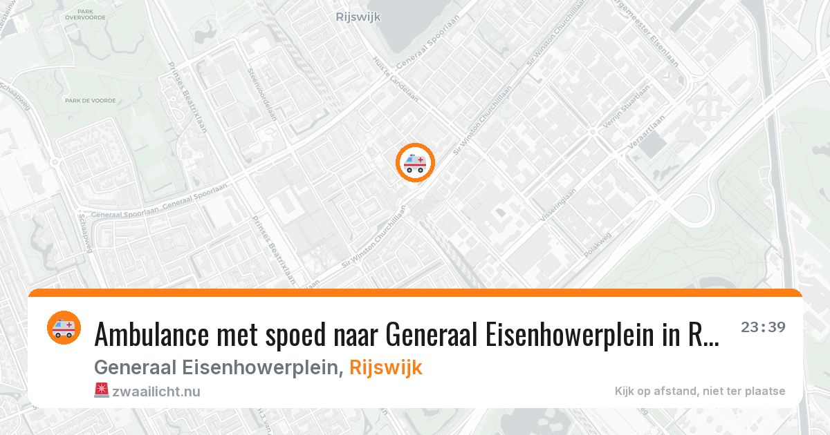 Ambulance met spoed naar Generaal Eisenhowerplein in Rijswijk — 26 jan 2026