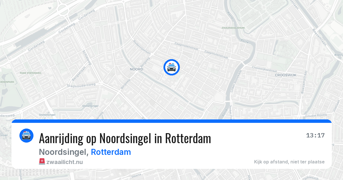 Aanrijding op Noordsingel in Rotterdam — 11 jul 2026