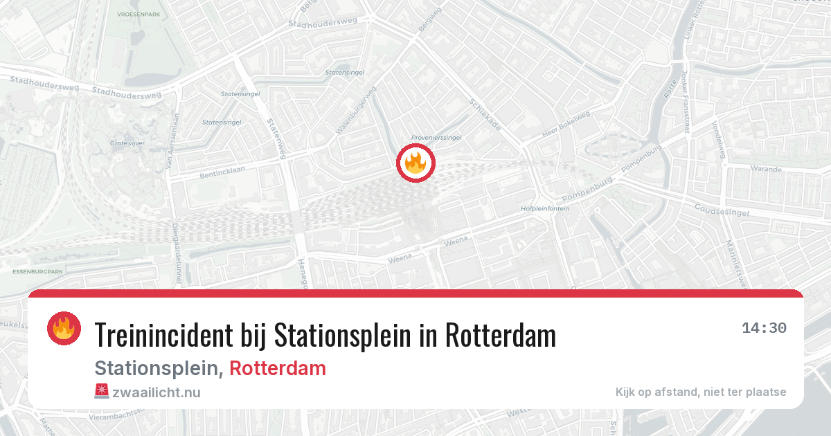 Treinincident bij Stationsplein in Rotterdam — 13 jul 2026