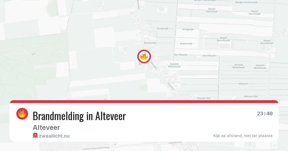 Brandmelding in Alteveer — 8 mei 2026