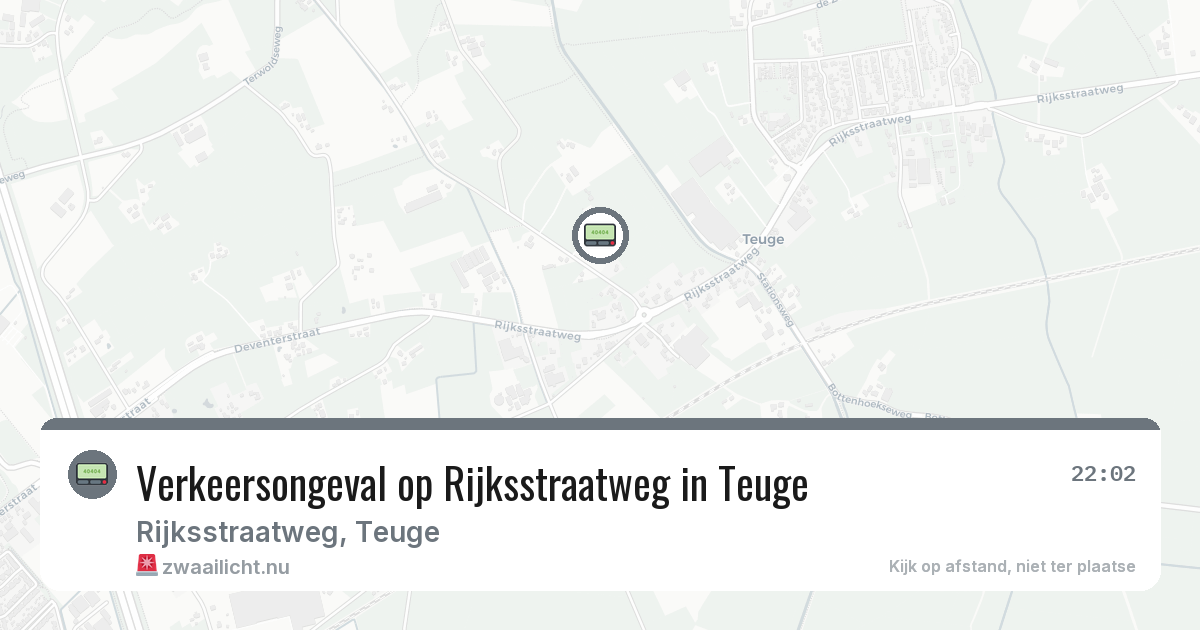 Verkeersongeval op Rijksstraatweg in Teuge — 12 jul 2026