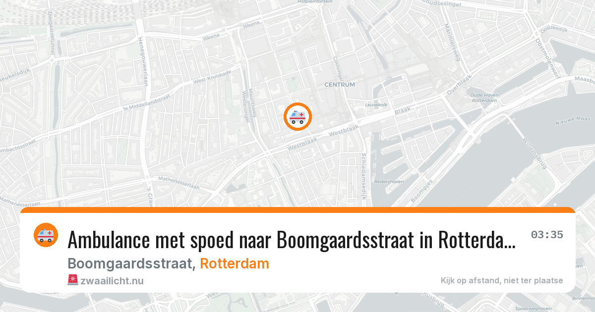 Ambulance met spoed naar Boomgaardsstraat in Rotterdam — 5 apr 2026