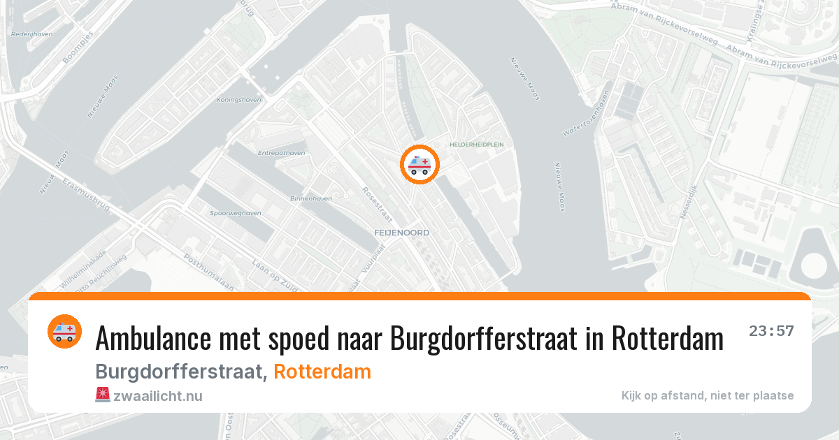 Ambulance met spoed naar Burgdorfferstraat in Rotterdam — 8 mei 2026