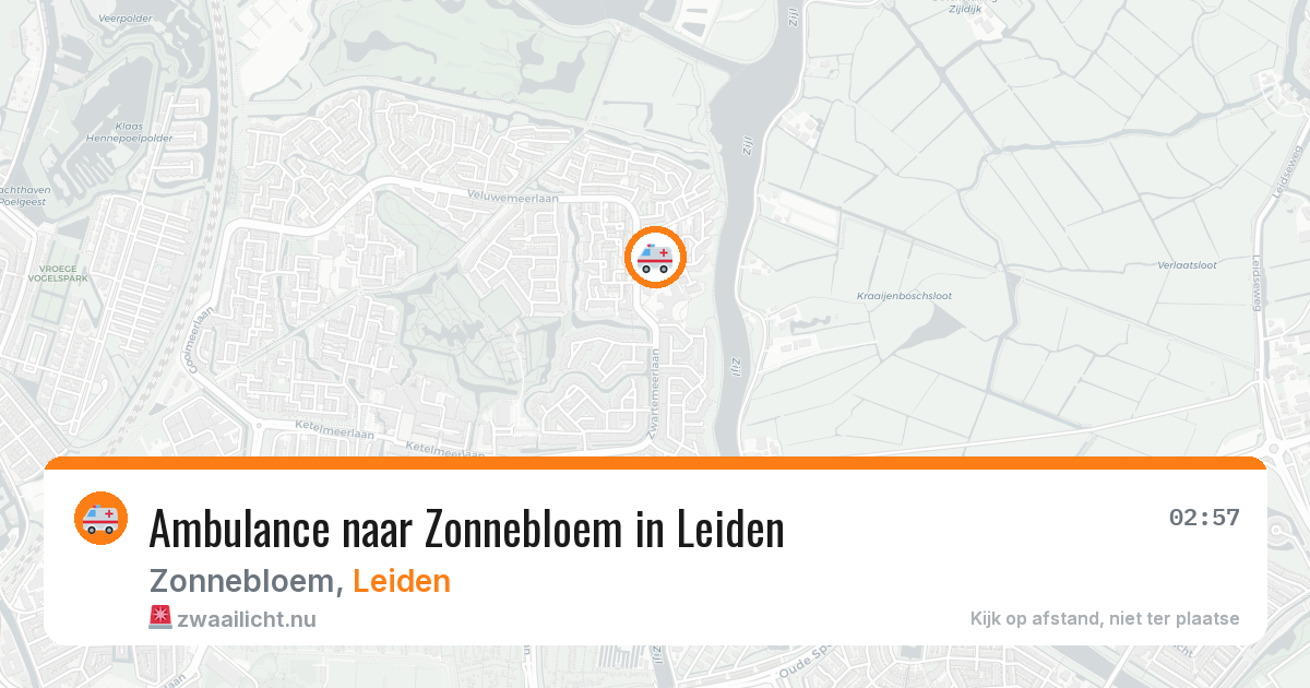 Ambulance naar Zonnebloem in Leiden — 21 jul 2026