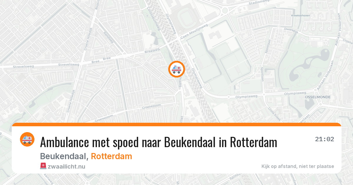 Ambulance met spoed naar Beukendaal in Rotterdam — 10 mei 2026