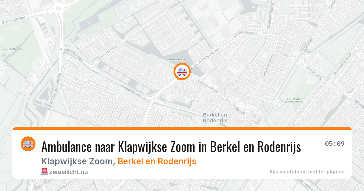 Ambulance naar Klapwijkse Zoom in Berkel en Rodenrijs — 21 jul 2026