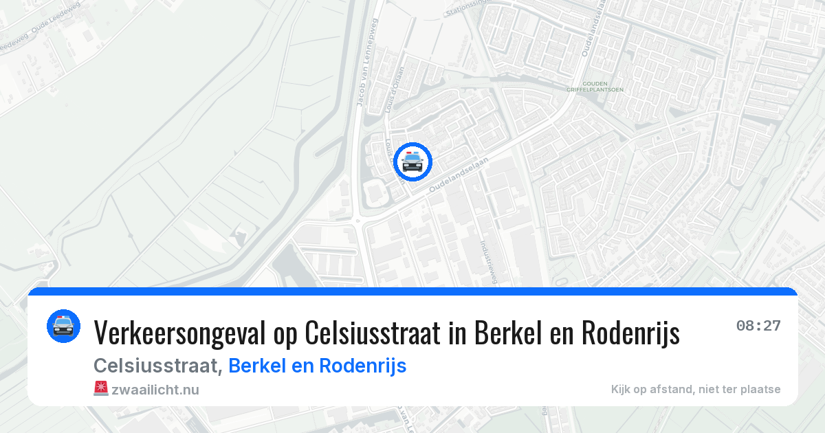 Verkeersongeval op Celsiusstraat in Berkel en Rodenrijs — 24 jul 2026