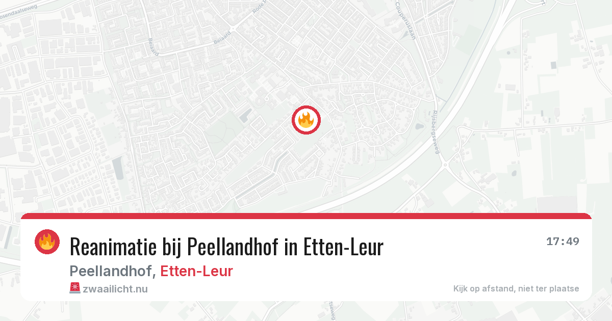 Reanimatie bij Peellandhof in Etten-Leur — 22 mrt 2026