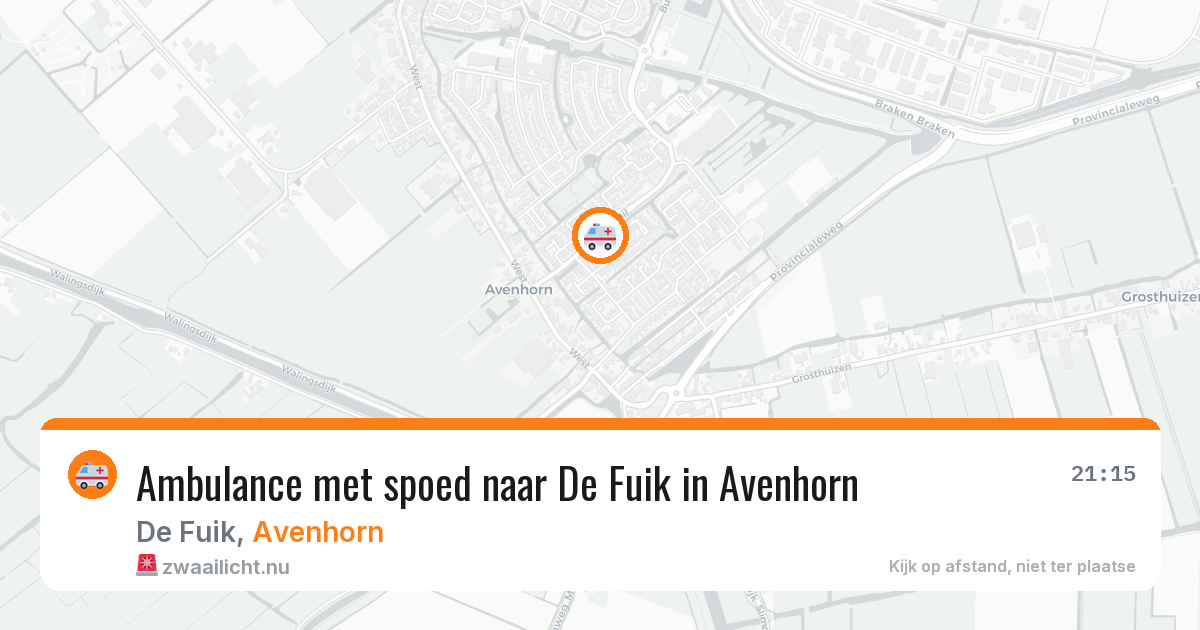 Ambulance met spoed naar De Fuik in Avenhorn — 3 jul 2026