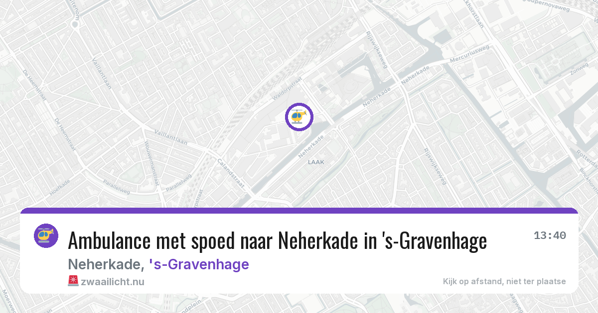 Ambulance met spoed naar Neherkade in 's-Gravenhage — 13 jul 2026