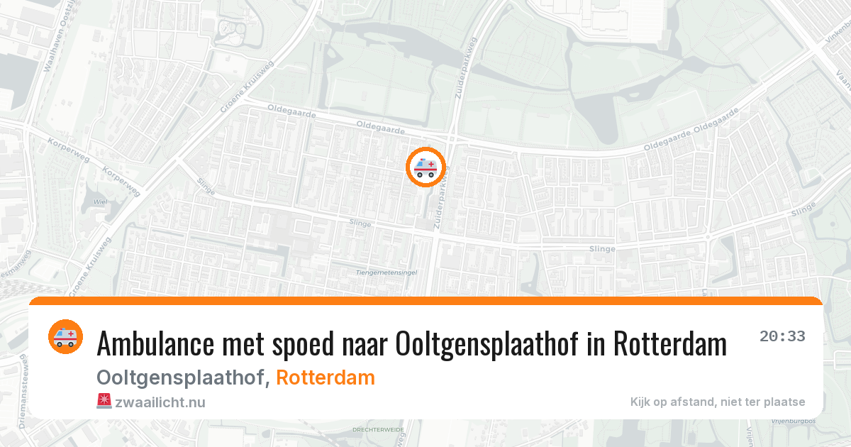 Ambulance met spoed naar Ooltgensplaathof in Rotterdam — 26 mrt 2026