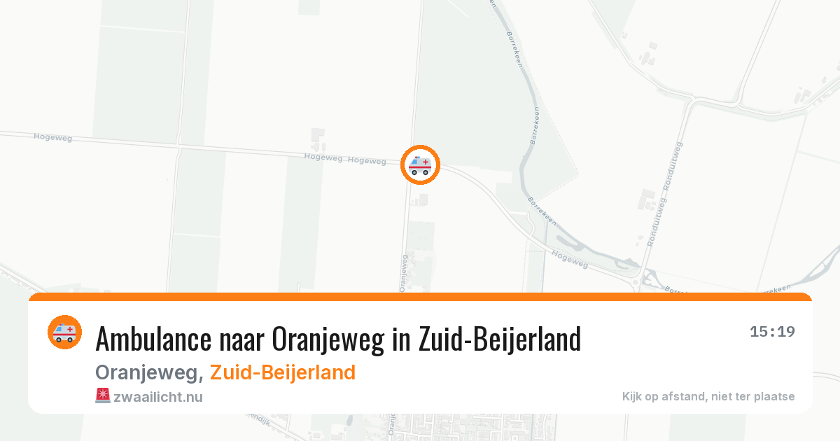 Ambulance naar Oranjeweg in Zuid-Beijerland — 21 jul 2026