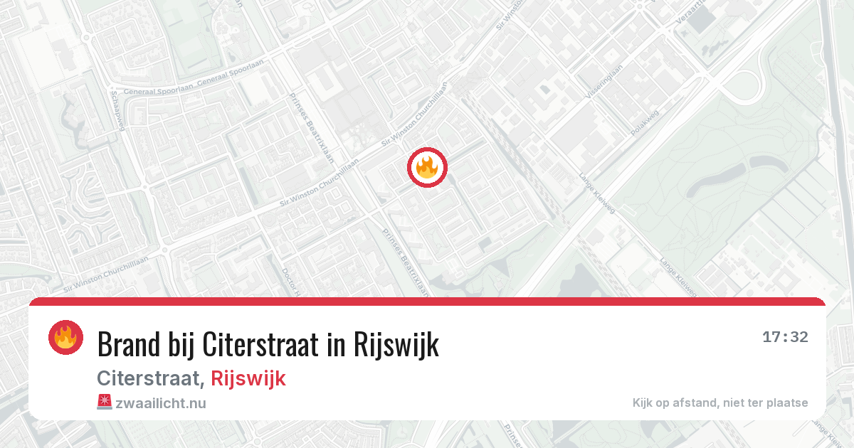 Brand bij Citerstraat in Rijswijk — 25 mei 2026