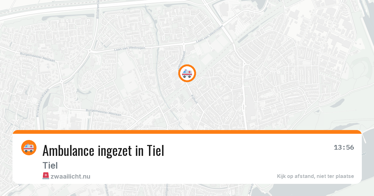 Ambulance ingezet in Tiel — 20 mrt 2026