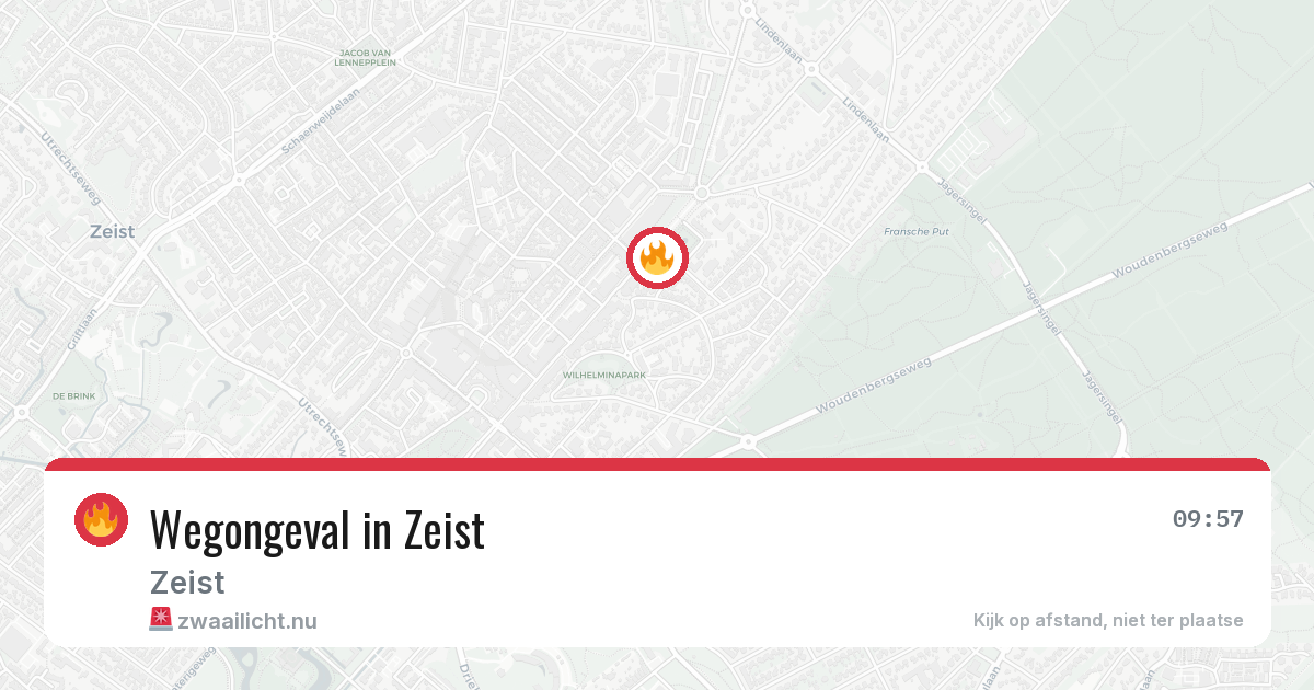 Wegongeval in Zeist — 18 jul 2026