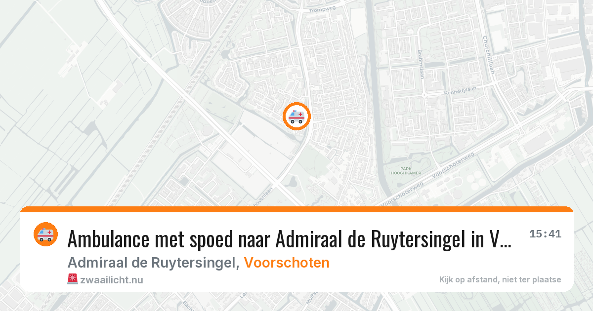 Ambulance met spoed naar Admiraal de Ruytersingel in Voorschoten — 6 mei 2026