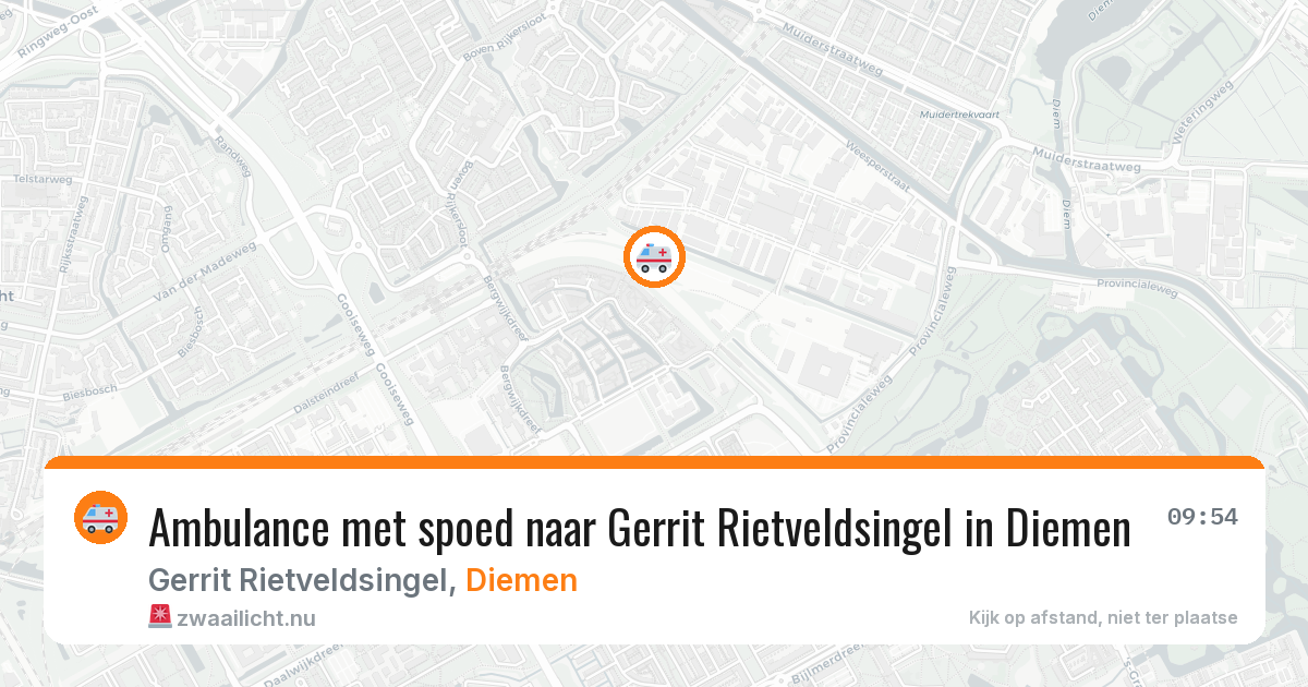 Ambulance met spoed naar Gerrit Rietveldsingel in Diemen — 15 jul 2026