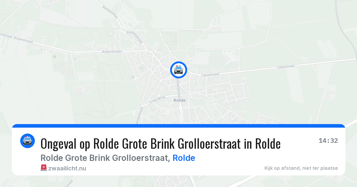 Ongeval op Rolde Grote Brink Grolloerstraat in Rolde — 22 apr 2026