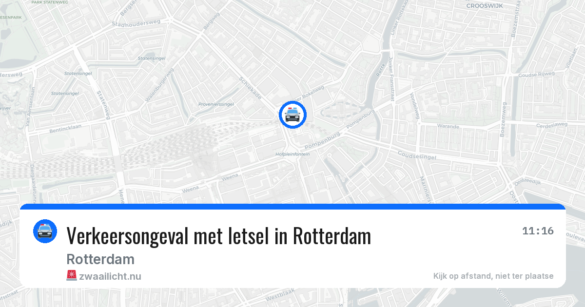 Verkeersongeval met letsel in Rotterdam — 13 jul 2026