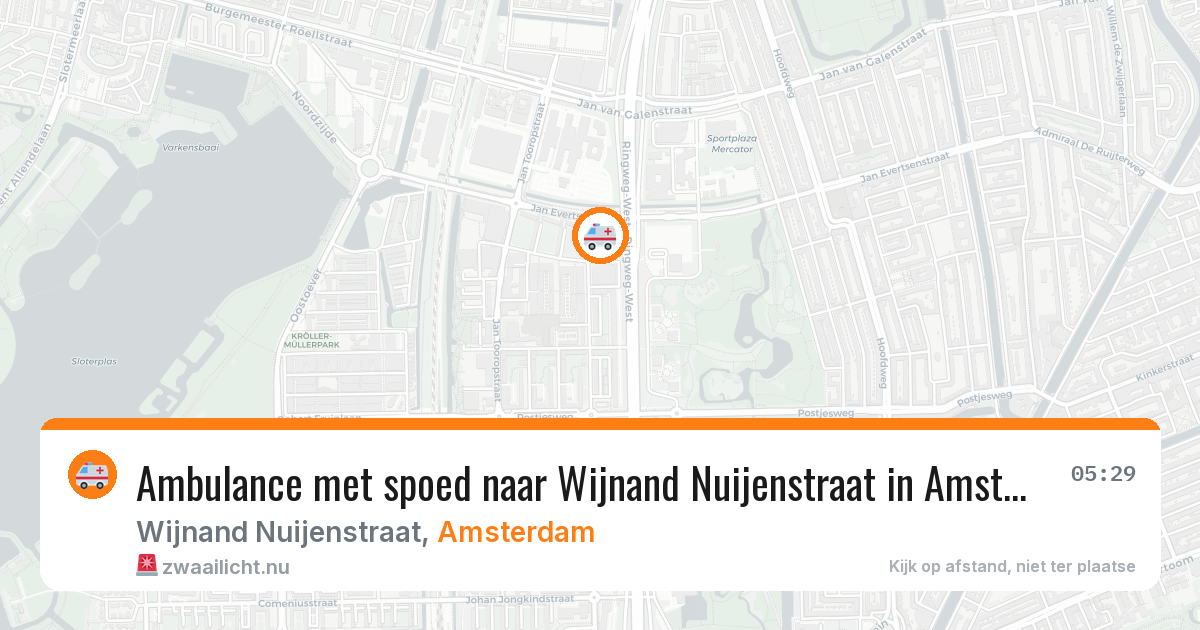 Ambulance met spoed naar Wijnand Nuijenstraat in Amsterdam — 30 apr 2026