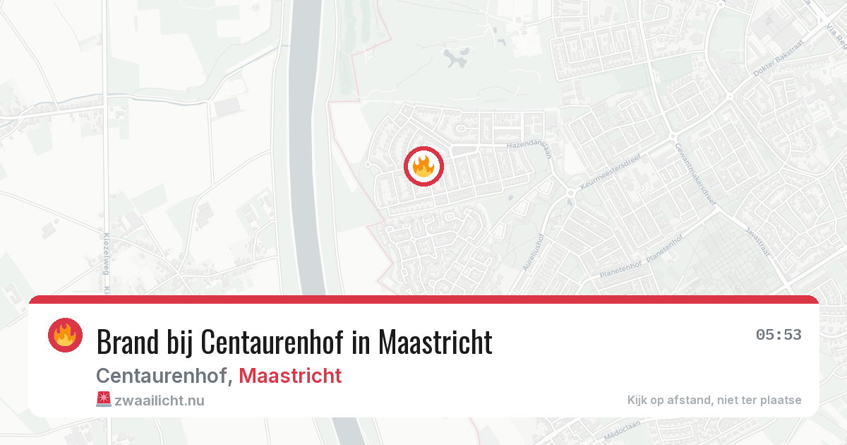 Brand bij Centaurenhof in Maastricht — 19 jun 2026