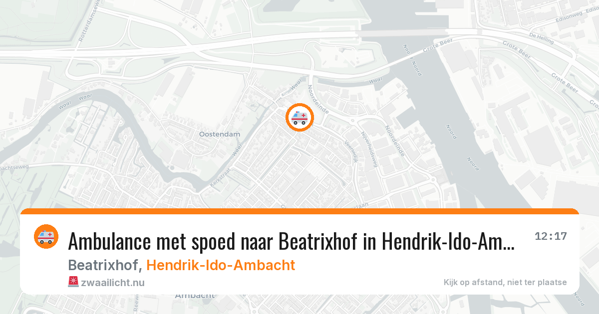 Ambulance met spoed naar Beatrixhof in Hendrik-Ido-Ambacht — 21 apr 2026