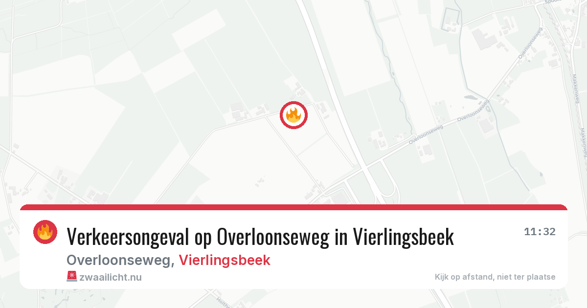Verkeersongeval op Overloonseweg in Vierlingsbeek — 21 jul 2026
